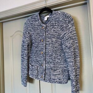 House of Harlow 1960 Blue Knit Cardigan Jacket – Size Medium